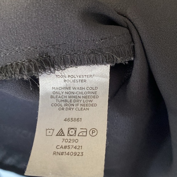 Loft grey ruffle sleeve top size large - Picture 5 of 5